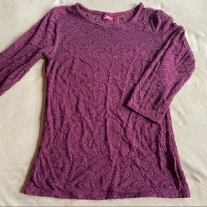 Lace Top - Maroon, Size Small